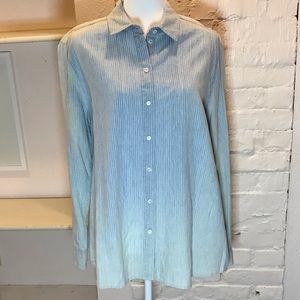 J Brand “brilliant” ombré stripe button down NWT